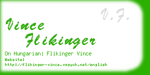 vince flikinger business card